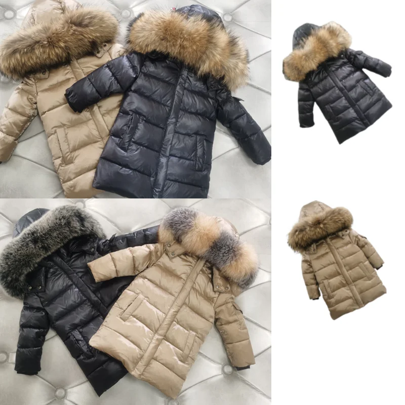 Kids Down Jacket 2026 Winter New Black Plus Padded Thickened Girls Boys Hooded Cotton Clothing Clip Cotton Warm Windproof Jacket