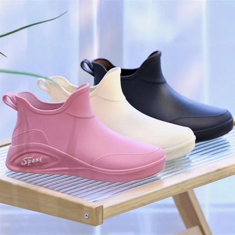 Unisex Regenlaarzen Waterdichte Outdoor Laarzen Lichtgewicht Anti-Slippingrubber Platform Tuinschoenen