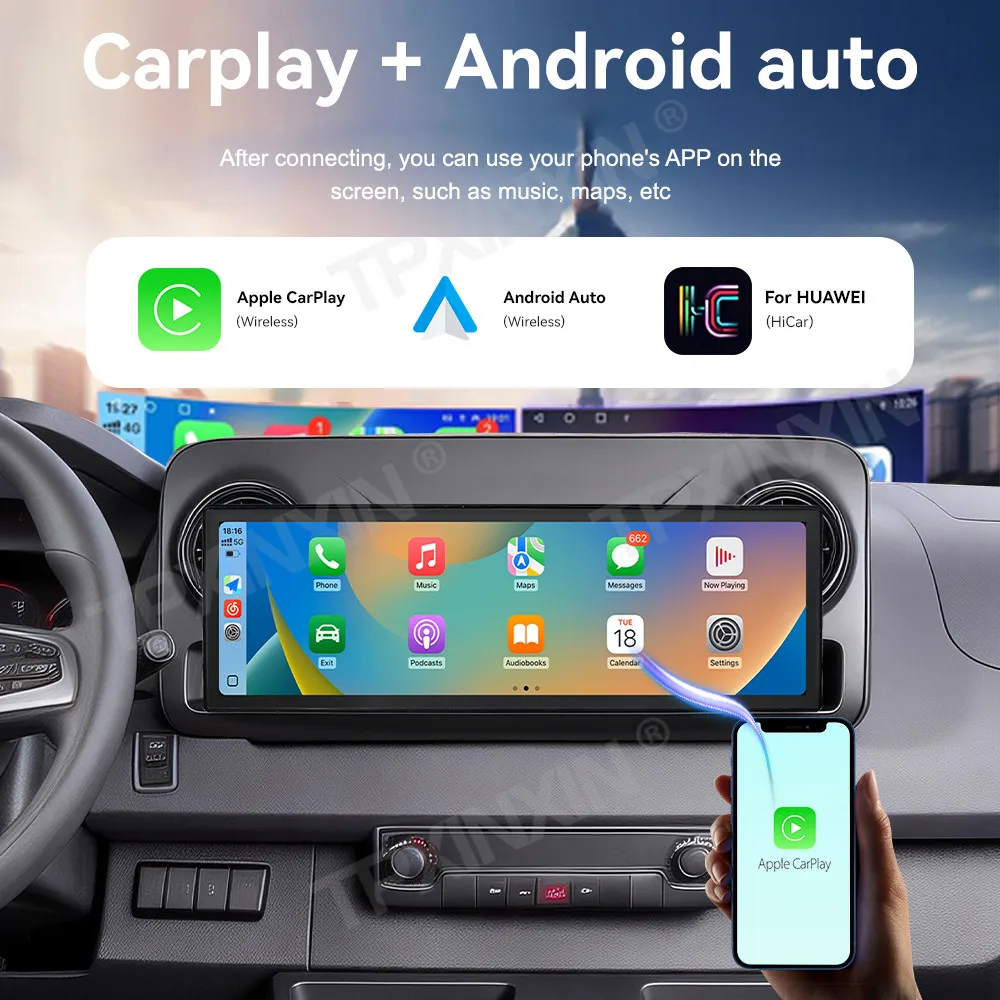 Car Accessories Radio For Mercedes-Benz Sprinter 2018-2026 Android Auto GPS Navigation Multimedia Stereo Receiver Head Unit