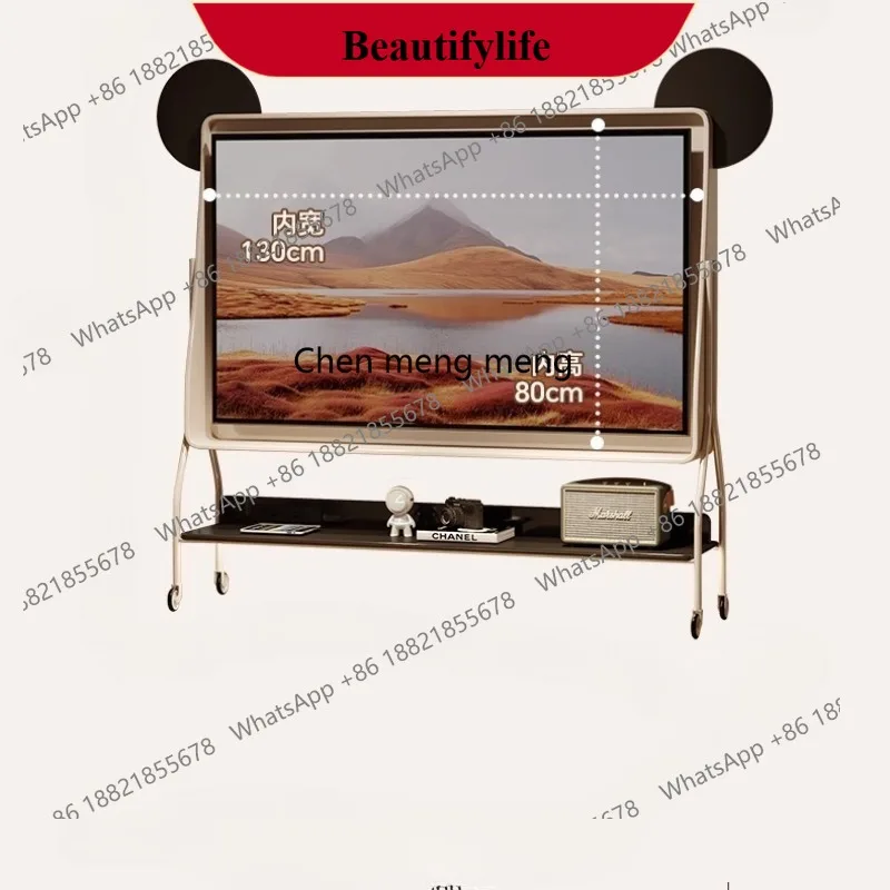 

TV stand removable 65/75/85 inch TV cabinet floor cart with wheels integrated machine hanger TV stand