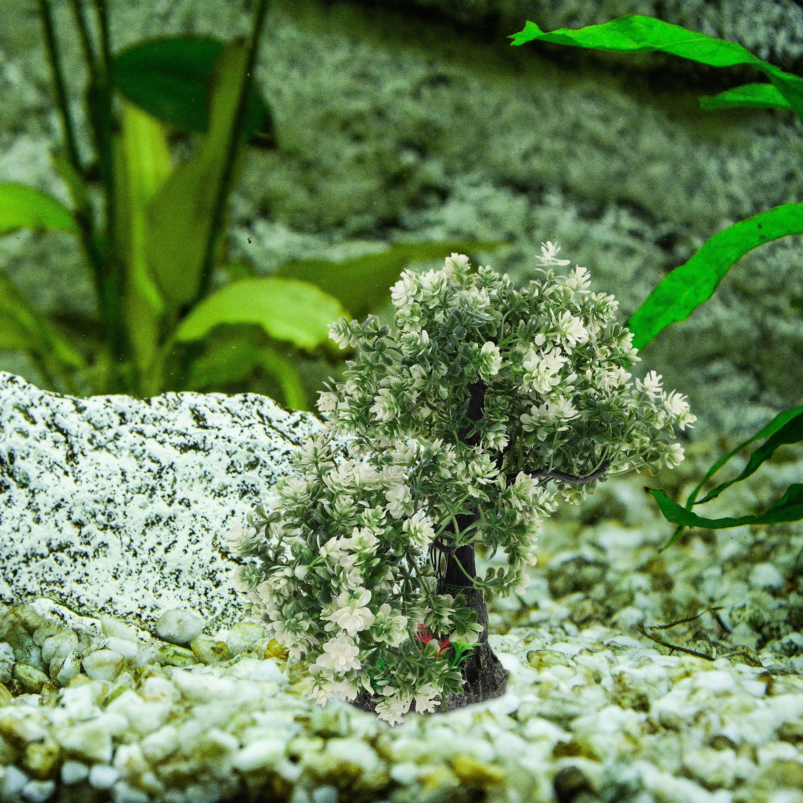 

Delicate Resin Aquarium Plant Decorative Fake Tree Compact Stylish Festival Gift for Family Friends Home Office