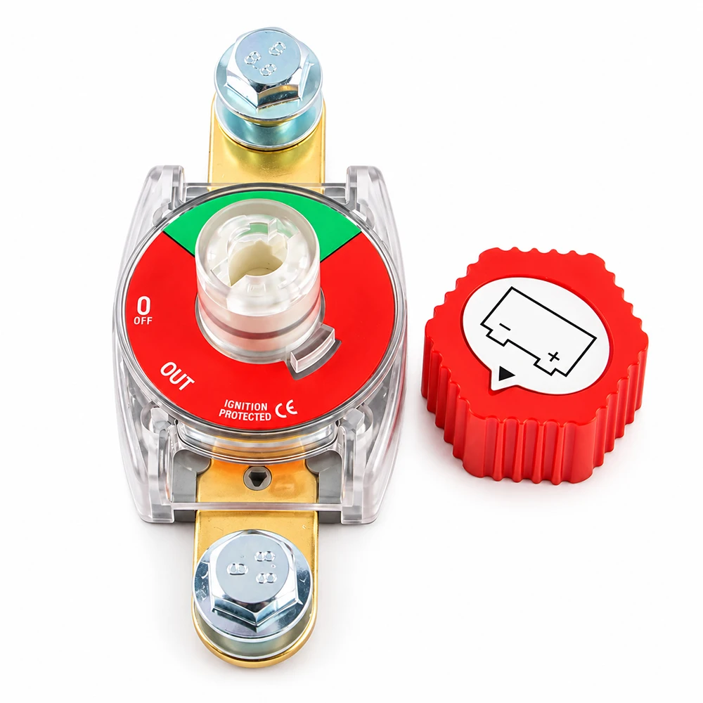 275A Side Top Post Battery Disconnect Switch 12-48V Waterproof Sealed High Amp Master Power Cut Off Isolator Kill Switch