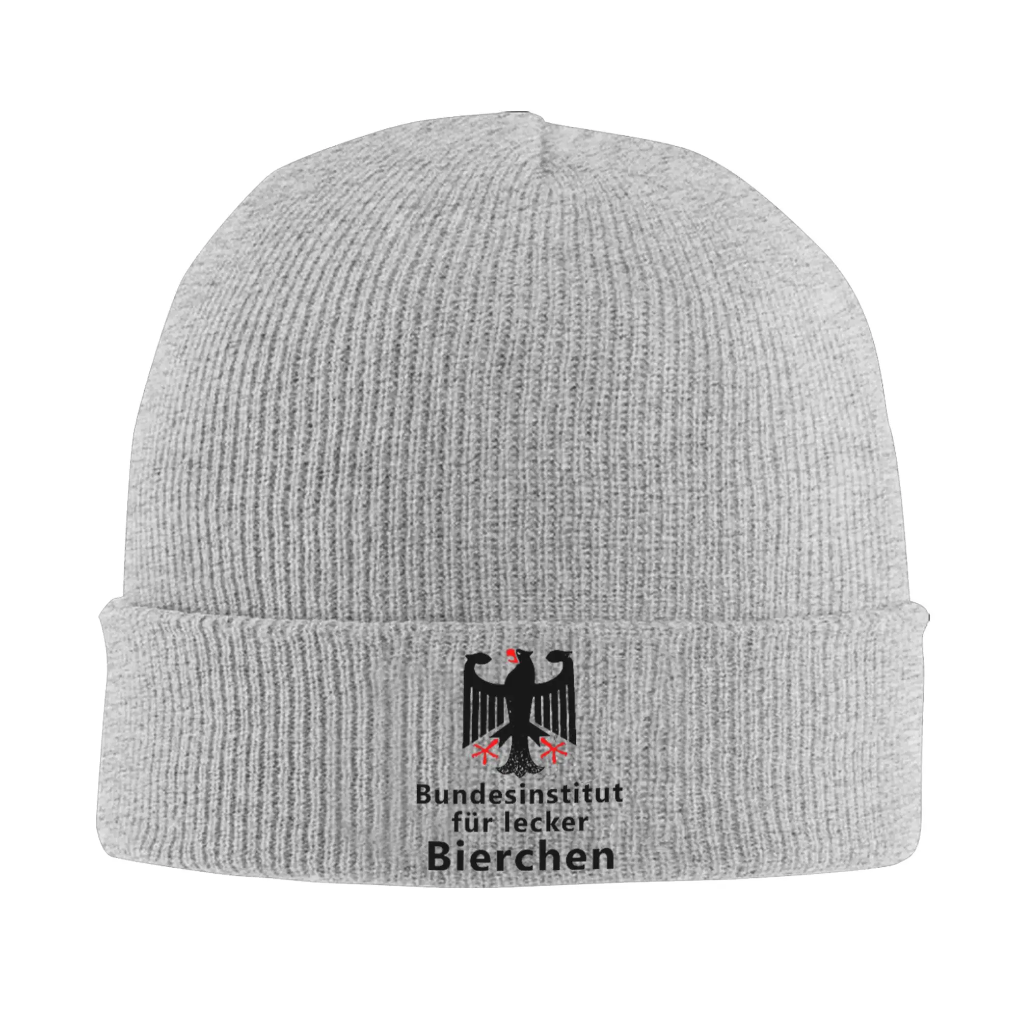German-Federal Institute for Delicious Beer Treats Knitted Cap Women Men Skullies Beanies Autumn Winter Hip Hop Hat Acrylic Warm