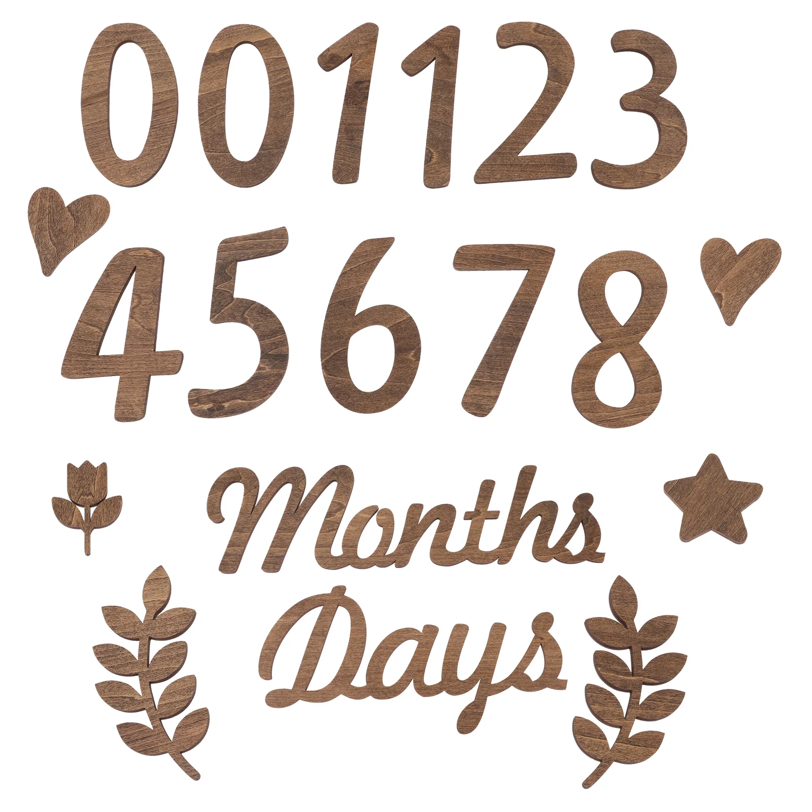 Month Plate Baby Shower Decoration Birth Announcement Wooden Newborn Sign Photo Props The Milestone Blocks