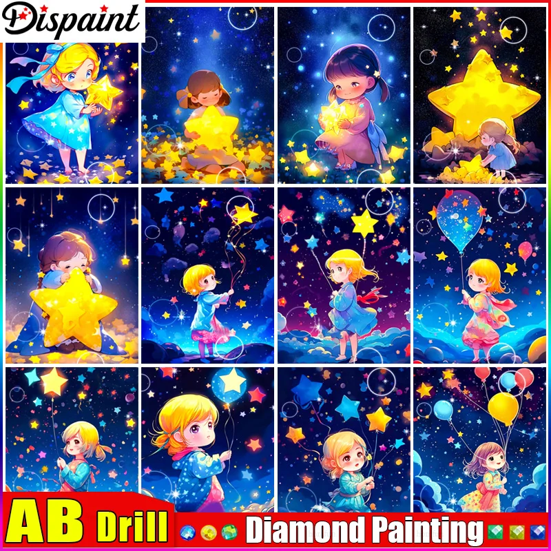 Dispaint AB Diamond Painting Full Square/Round Drill 5D DIY 