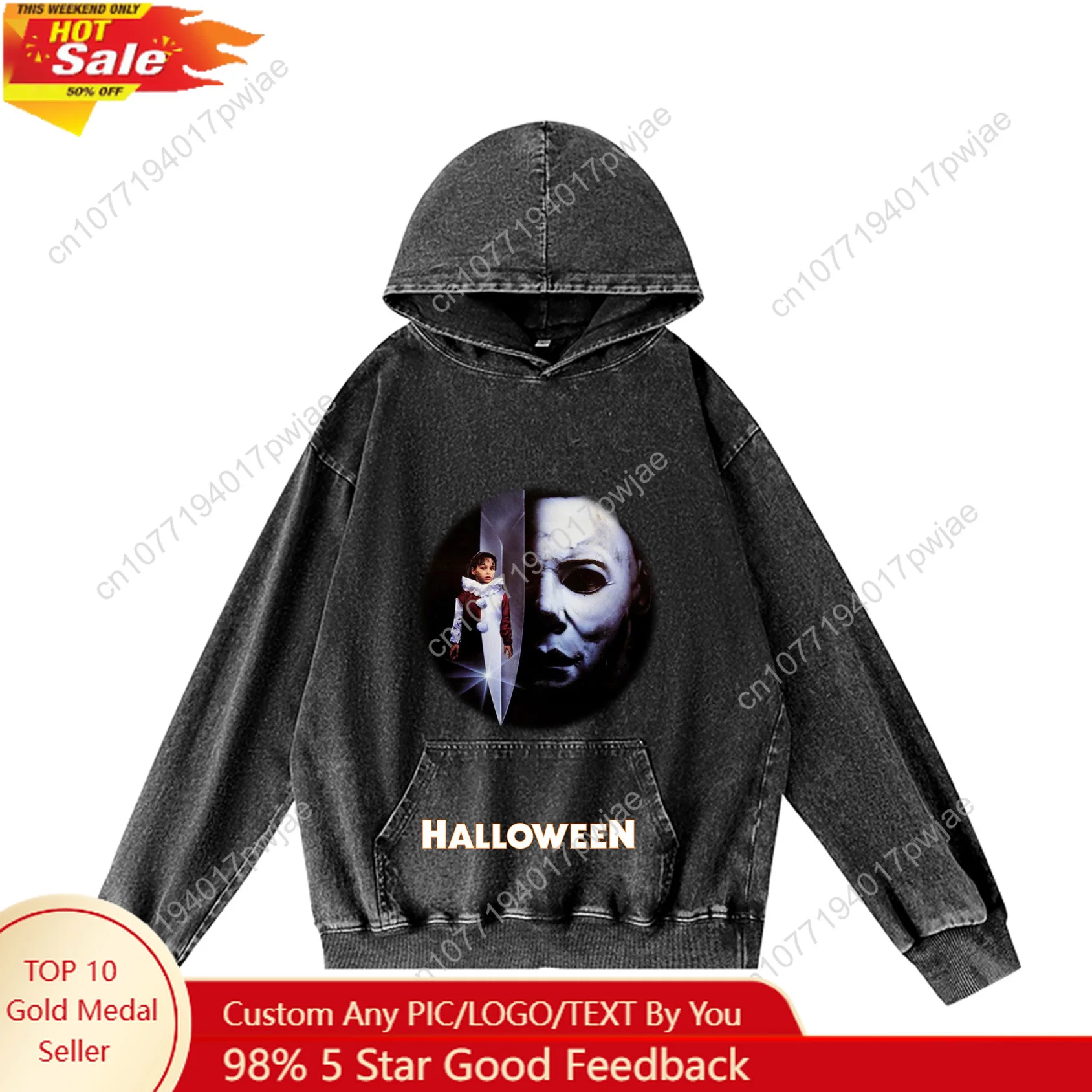 

Michael Myers Halloween Killer Hoodie Hooded Sweatshirt Men Woman Vintage Pullover Sweatshirt Pocket Oversized Customized Top
