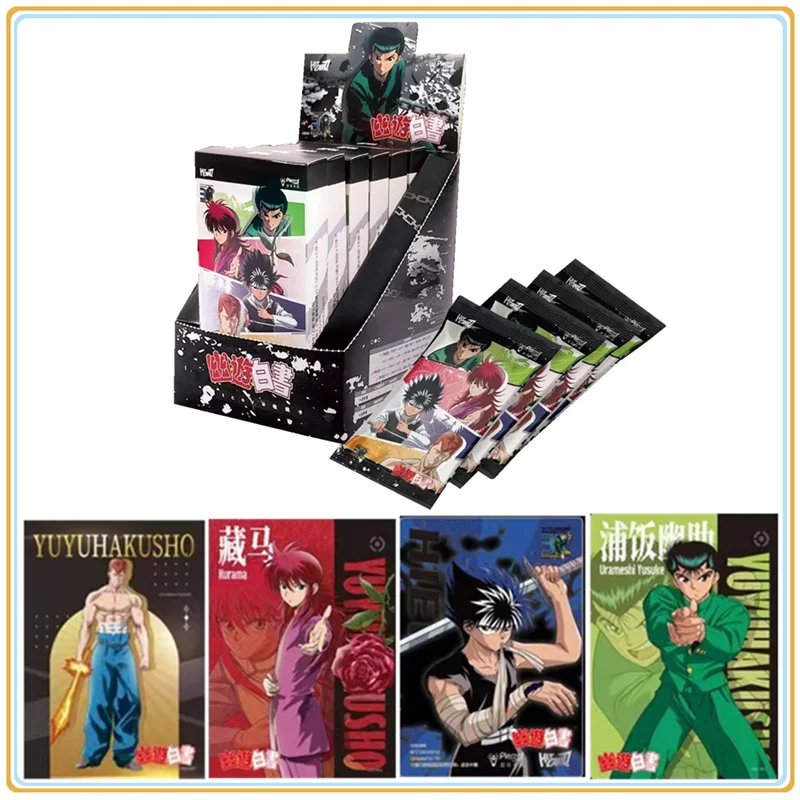 Hitcard Genuine Anime Yu Yu Hakusho 30th Cards Yuusuke Kurama Kazuma Hiei Koenma Characters Collection Card Game Child Gift Toy