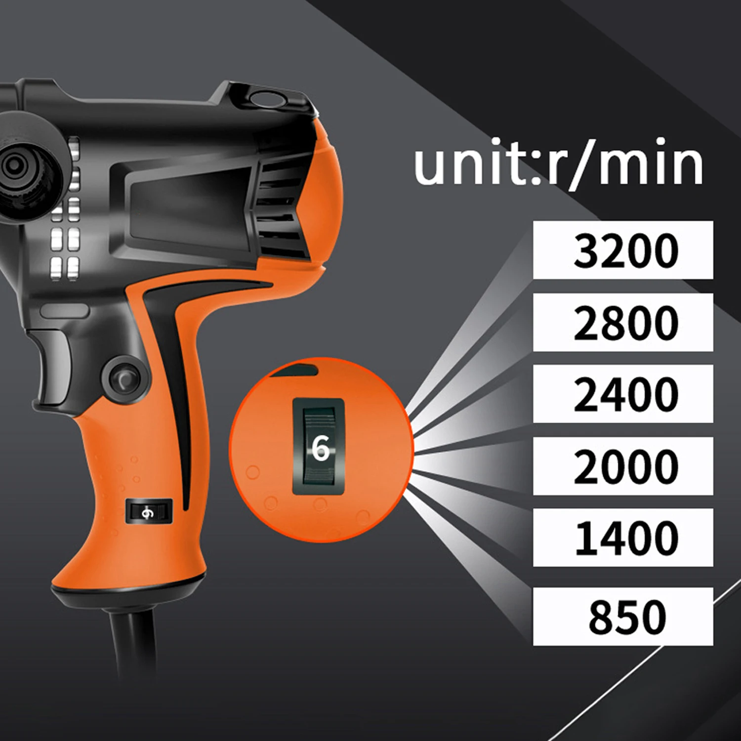 

980W Adjustable Speed Multifunctional Electric Polisher Car Waxing Machine Six Gears Automobile Furniture Polishing Tool