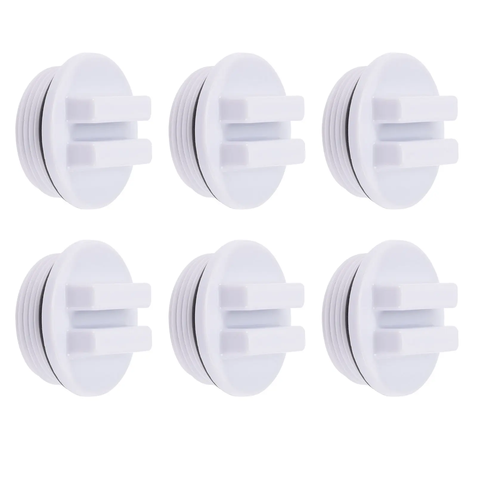 

6Pcs Threaded Spa Return Plug O-Ring Seal Pool Winterizing Plug Threaded Drain Cover for Hot Tub Pool Maintenance Easy Install