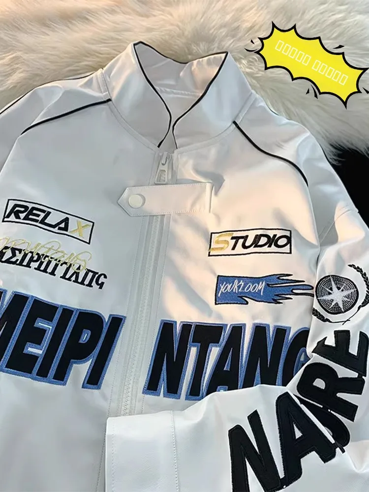 

Мужская свободная куртка-пилот в американском стиле, хлопковая, модная, в стиле хип-хоп, брендовая, весенне-осенняя, мотоциклетная одежда, ветрозащитная