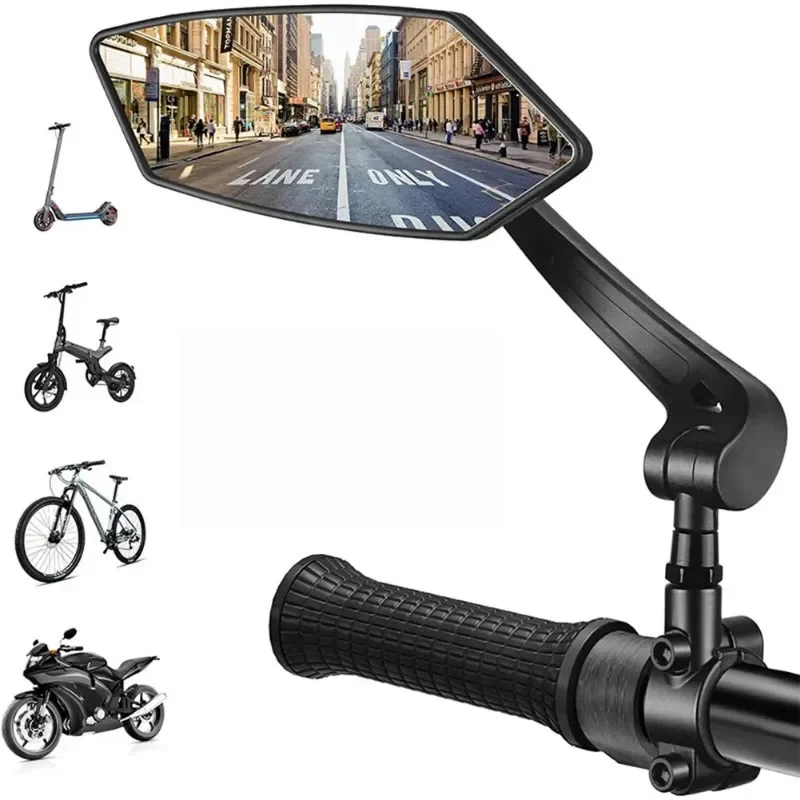 Bicycle Rearview Mirror 360 Rotation Adjustment For Bicycle Electric Bike Reflector Wide Range Back Sight Cycling Accessories