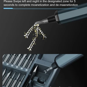 Elektrisch -Schraubendreher -Set, 5 Drehmomenteinstellungen, Präzisions -Elektrowerkzeug, Magnetschlitzschlüssel, iPhone -Brille, Uhr, PC, 68 10 Hauptverkaufsschlitzschlüsselzange optisch - №1