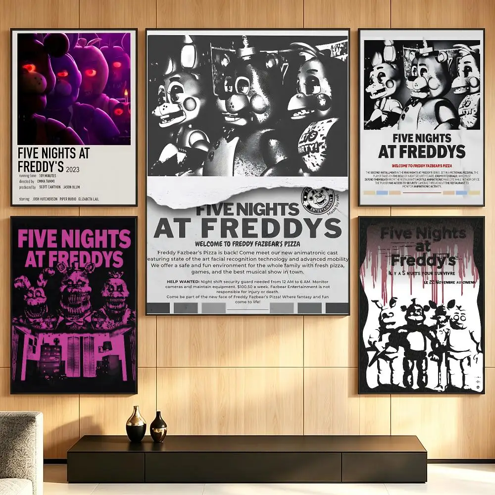 game Five Nights at Freddy's Poster Poster HD Printing Cozy Warm Style Home Decor Suitable for Living Room Bedroom Gift