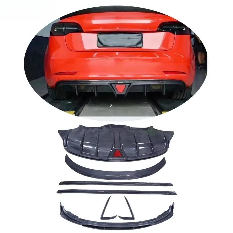 

Body kit includes front bumper grille exhaust pipe for Model 3 Wheel trim Auto parts