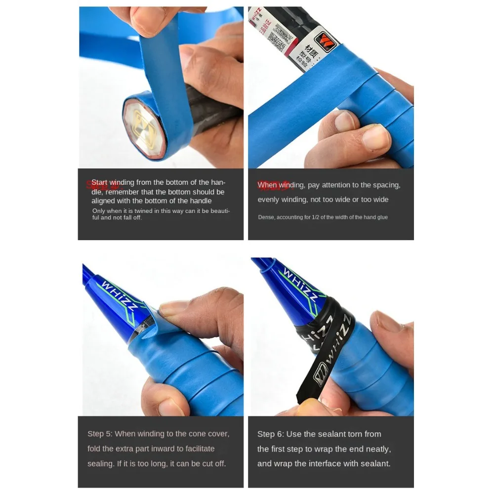 مرونة الصيد قضبان عرق الفرقة لزجة مضرب الشريط مضرب كرة الريشة السيطرة العصابة امتصاص العرق تنفس #5