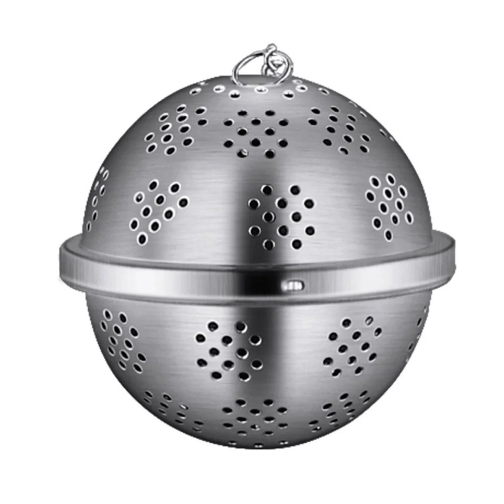 كرات توابل عملية عالية الجودة، مصفاة كروية، وصلة ملولبة، فلتر شاي مع مصفاة مصفاة سلسلة