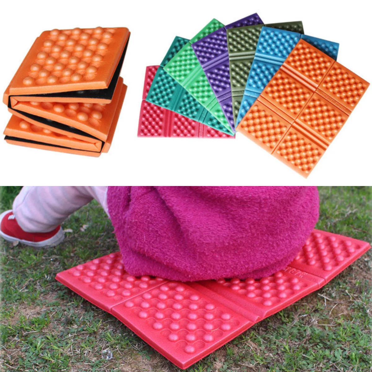 휴대용 접이식 야외 캠핑 매트, XPE 쿠션, 하이킹 해변 피크닉 좌석 매트, 방습 방수 접이식 시트 패드, 1 개