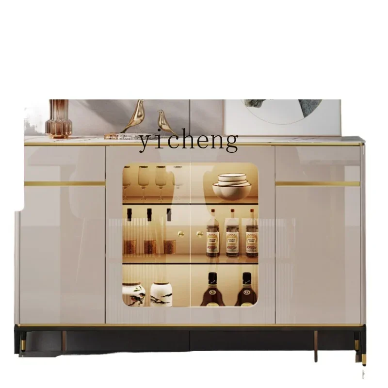 

rock slab dining side cabinet modern simple entrance cabinet integrated storage ultra-thin and narrow