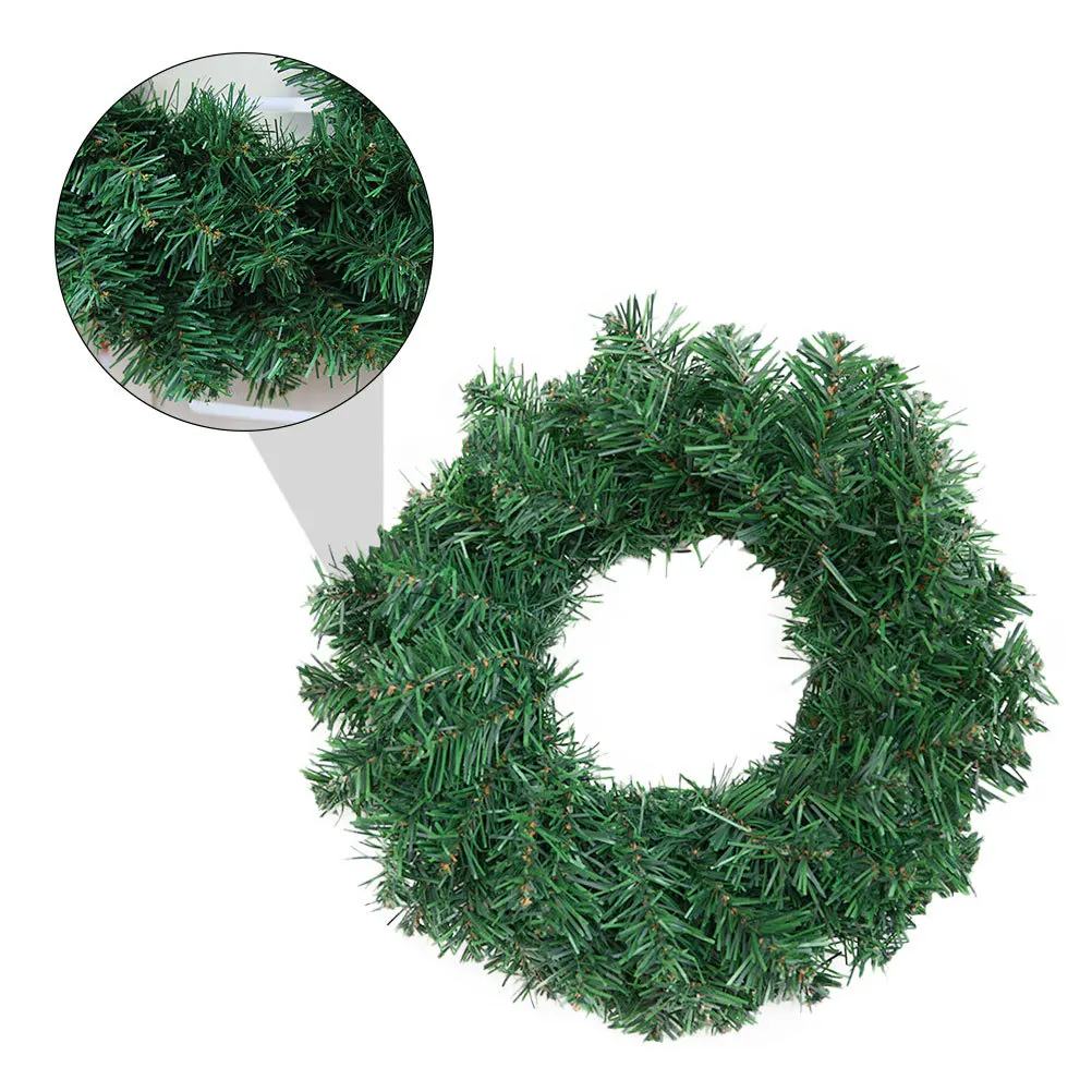 

1Pcs Mini Wreath Door Decor Green Artificial Garland for Indoor Outdoor Holiday Decoration Xmas Festive Hanging Pendant