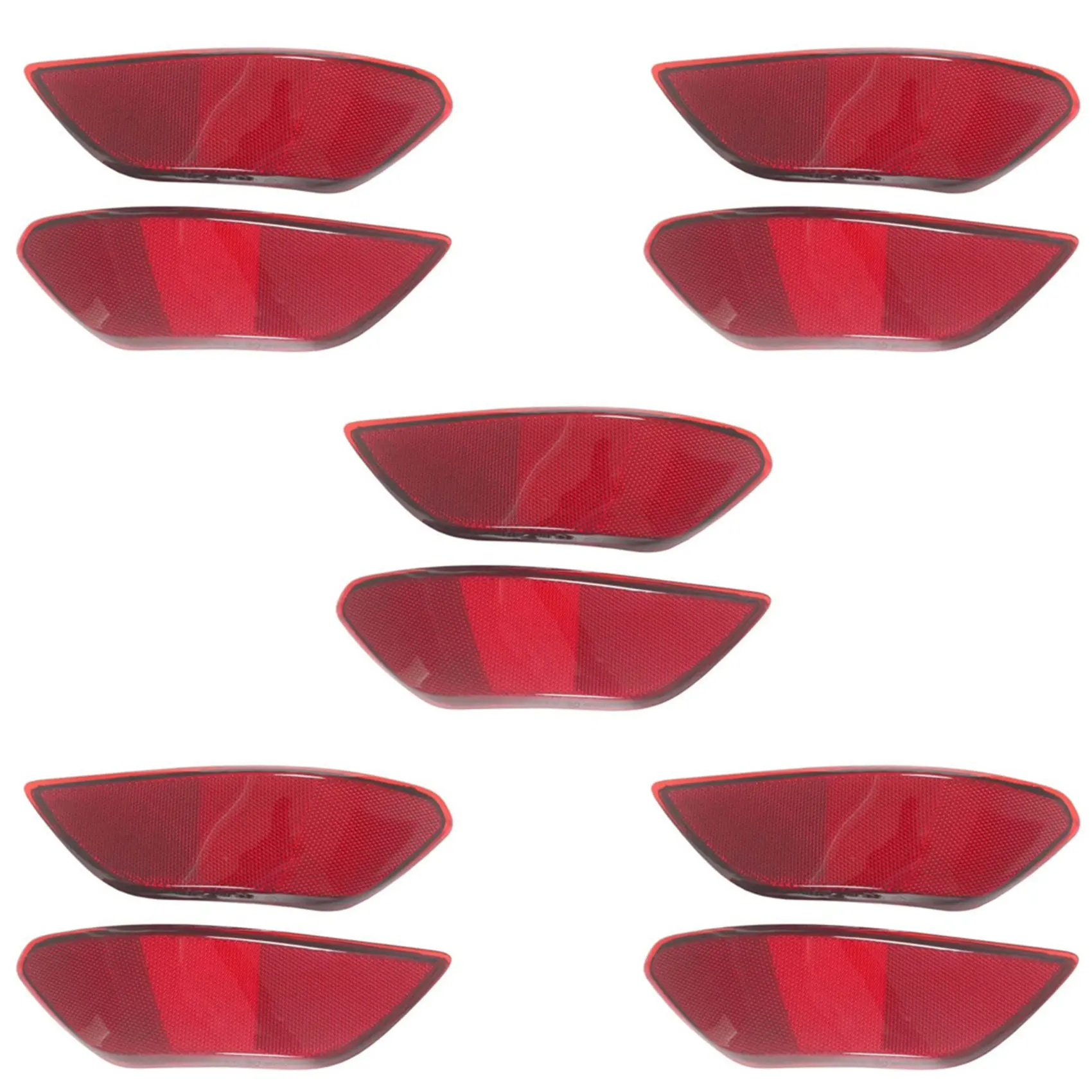 

5 Pair Car Red Rear Bumper Rear Bumper Lamp Reflector for-Porsche Cayenne 2011-2014 95863110500 95863110600