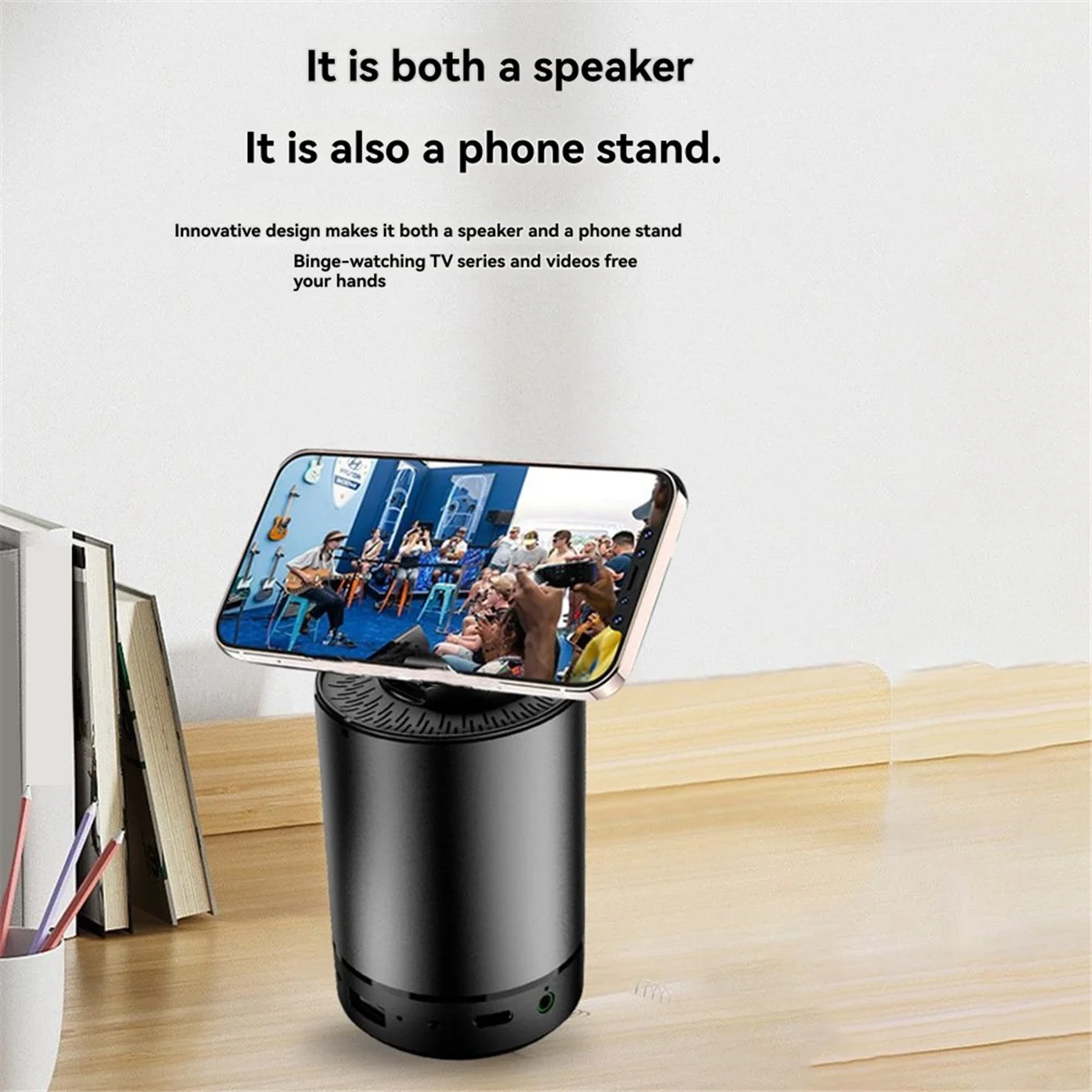 Altavoz Bluetooth con manivela A20M, altavoz inalámbrico portátil con Radio de emergencia AM/FM para acampar al aire libre, color negro