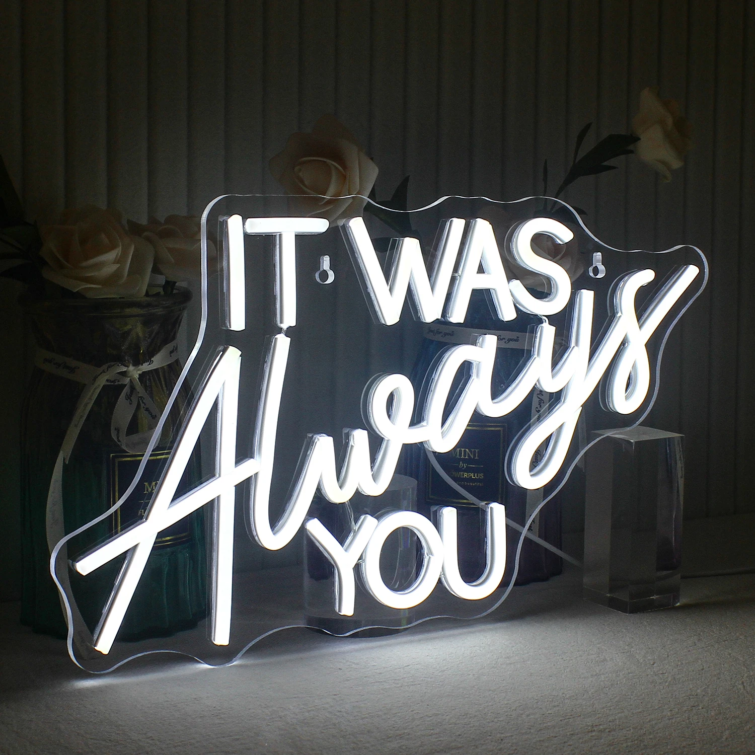 It Was Always You Neon Sign LED Neon Light Wall Art Decor Lights for Wedding Party Bar Anniversary Engagement Gifts Neon Sign