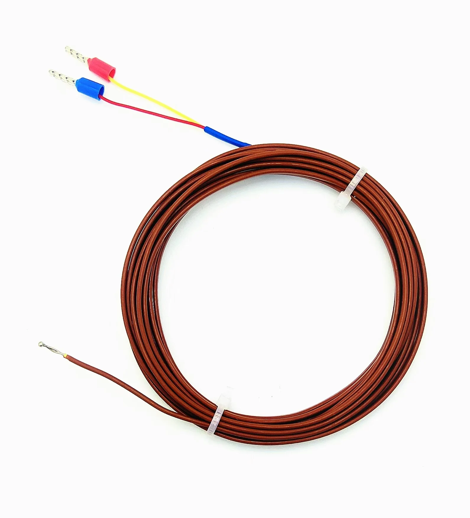 K-type thermocouple, PTFE temperature measuring wire, motor temperature sensor, K-type 1M/2M/3M/4M/5M,0-250℃.