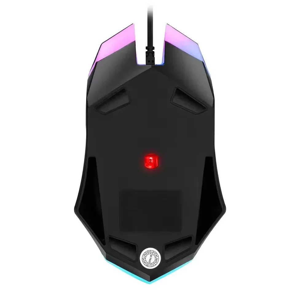 Wired Opto-electronic 3 Keys Mouse Colorful Lighting Gaming and Office for Microsoft Windows and Apple IOS System Mouse Wired