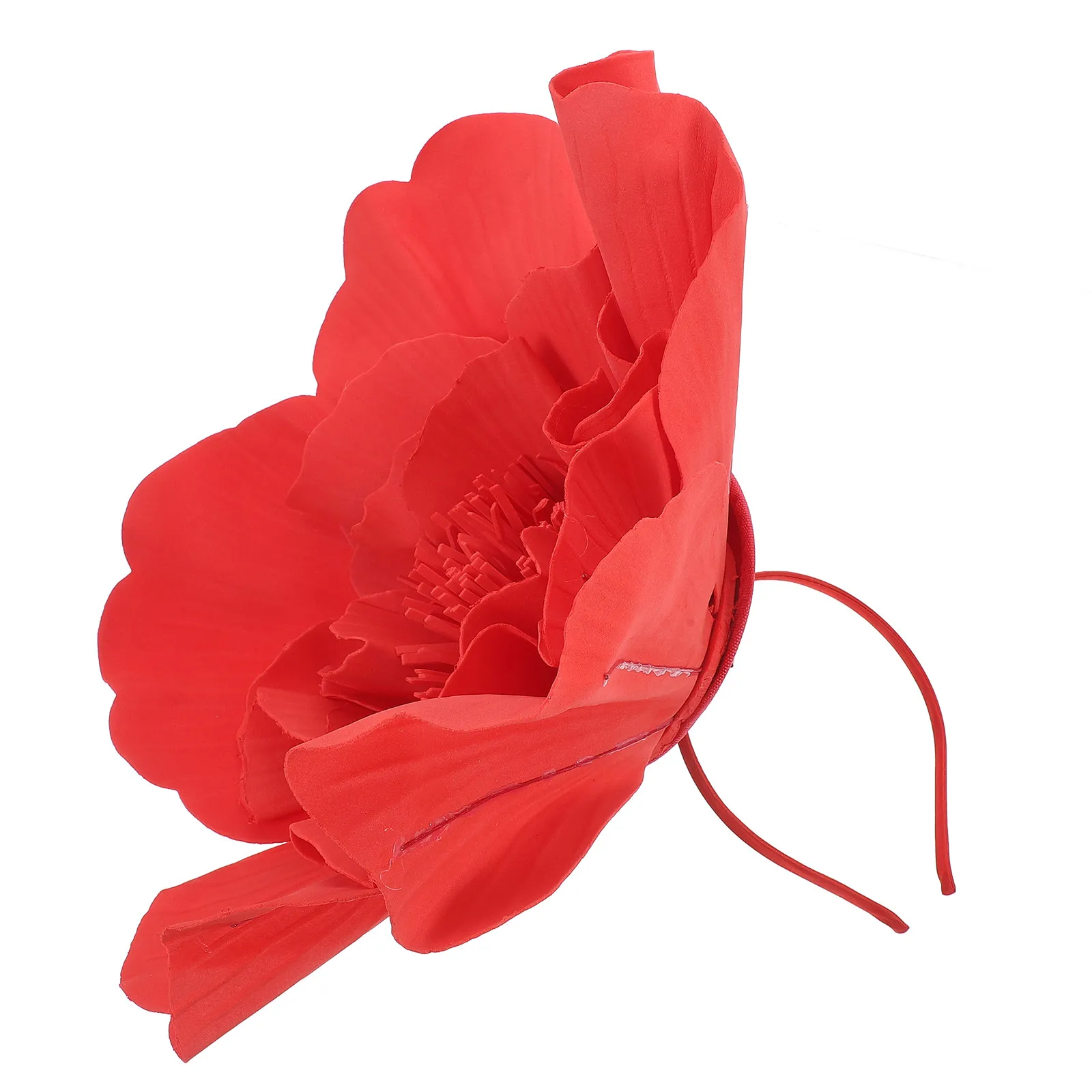 

Large Flower Fascinator Headband for Women Stylish Exaggerated Floral Hair Ornament for Horse Racing Tea Party Banquet Wedding