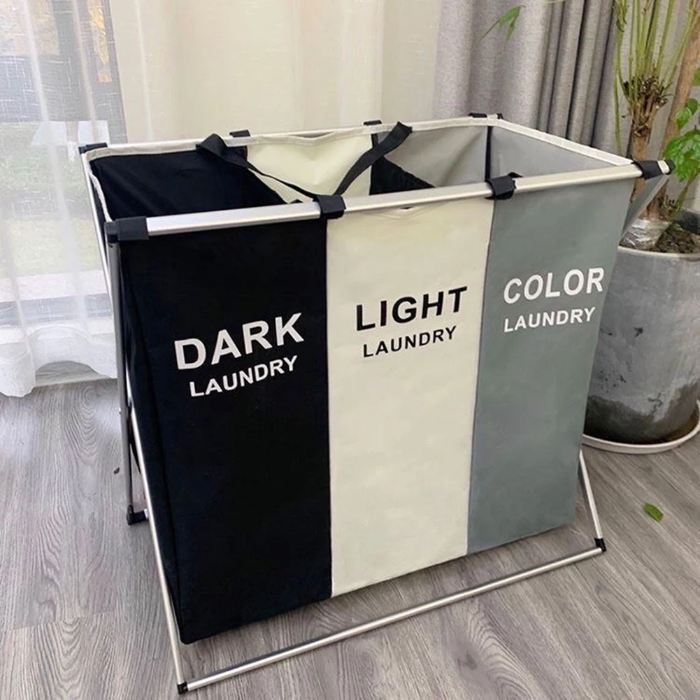 

Laundry Baskets Large Removable Bags Storage Basket Sorter Organizer for Dirty Clothes Hamper Foldable Frame Cloth Organization