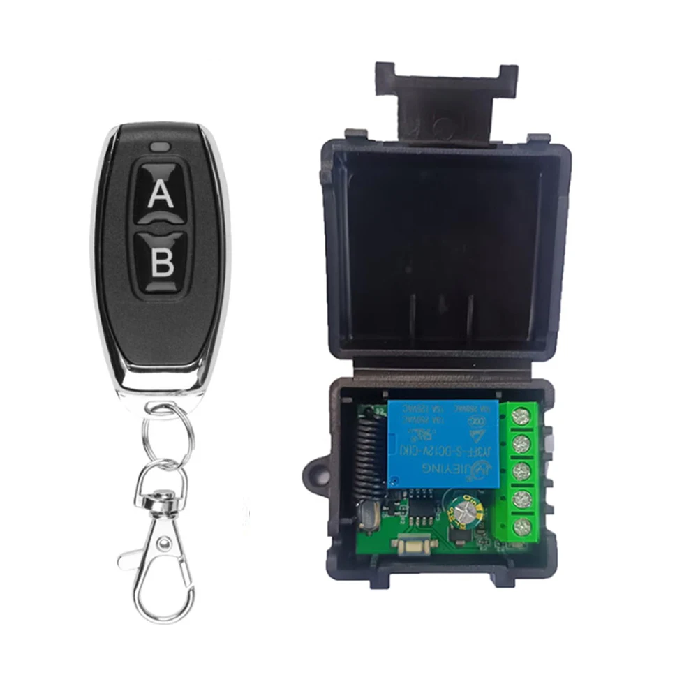 DC 12V 10A Relais-Empfänger Mini-Modul für 433Mhz Universalfernbedienung, Schalter für Tor, Garagentor, LED