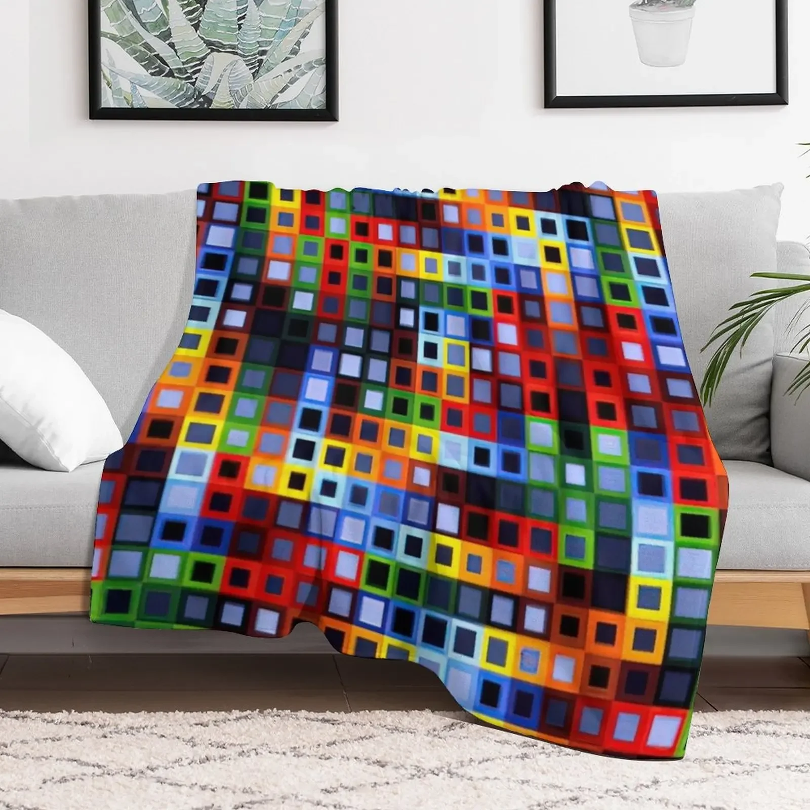 Victor Vasarely - Orion-K - 1972 Throw Blanket Shaggy Summer Beddings Blankets