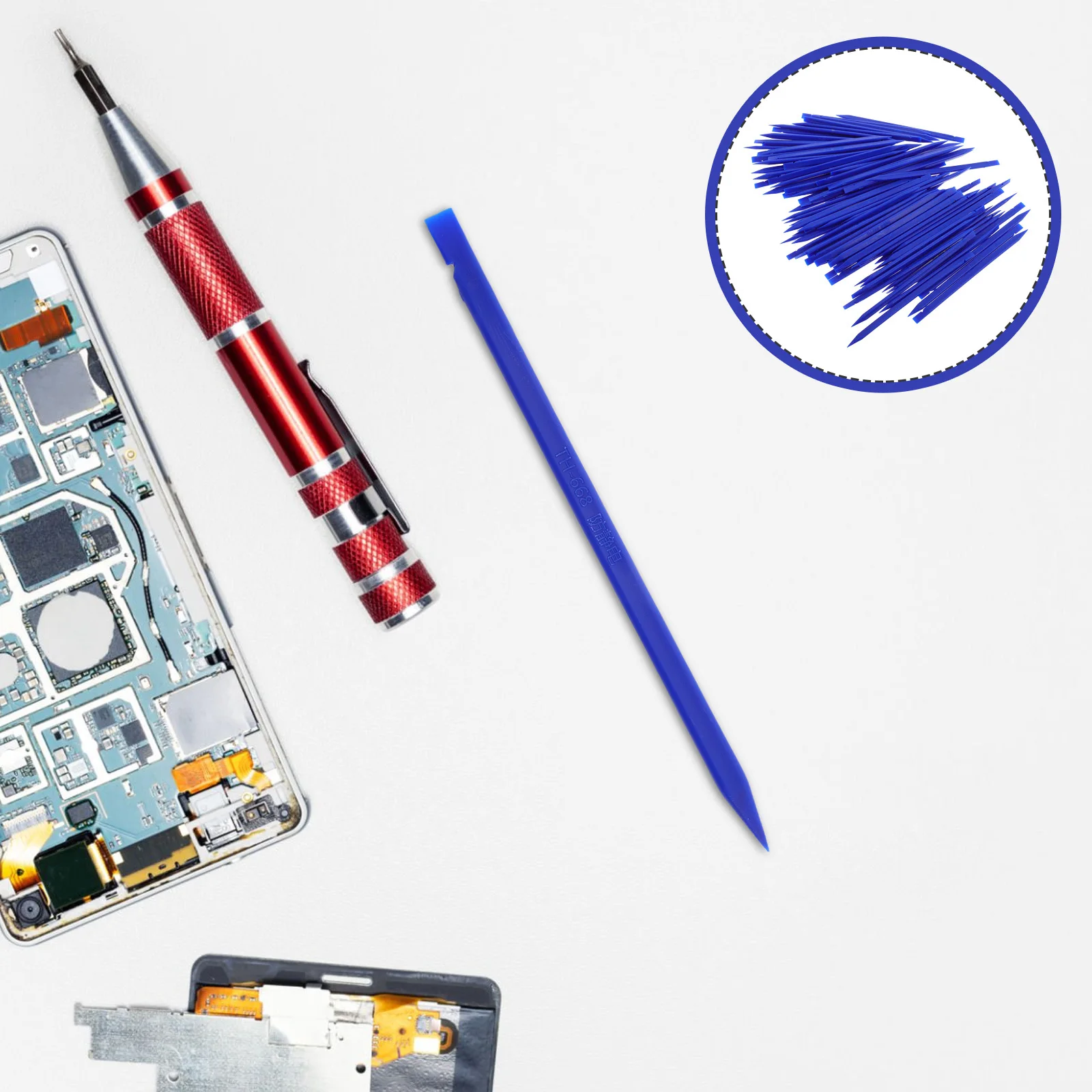 

100Pcs Anti Static Pry Bar Multifunctional Plastic Pry Tools for Phone and Laptop Screen Removal Repair Kit Portable