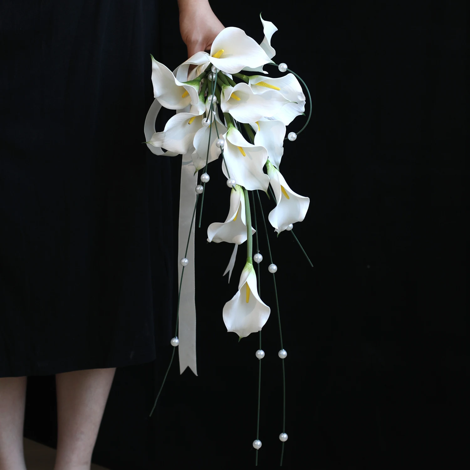 

Выпускной букет, свадебный букет, имитация каллы, букет лилии, продвинутый свадебный сертификат, реквизит для фотосессии, поддельный