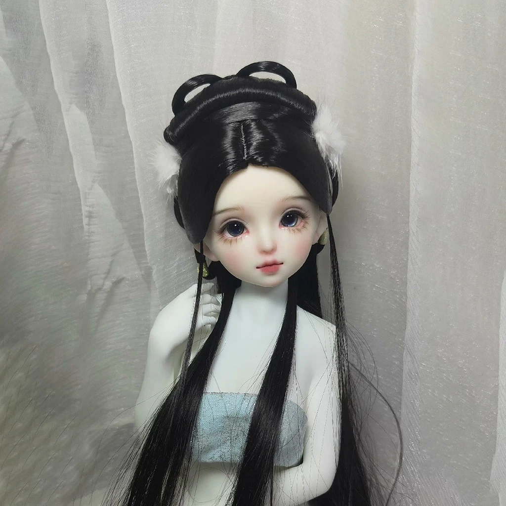 1/4 1/3 Schaal Oude Kostuum Bjd Pruik Hanfu Fee Lang Haar Retro Pruiken Voor Bjd/Sd Msd Sd13 Girl Ssdf Pop Accessoires C2288