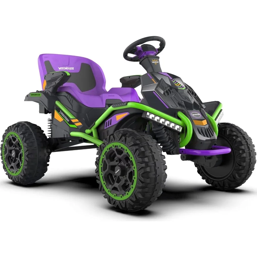 

24V Ride on Toy for Big Outdoor Electric Vehicles with 4 Strong Motors 300W Bluetooth Speaker 24V 7AH Battery Adjustable Seat E