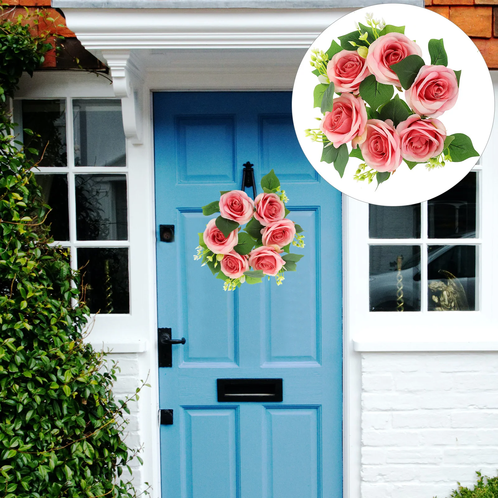 

Artificial Rose Ring Silk Flower Wedding Table Centerpiece Party Decoration Floral Wreath