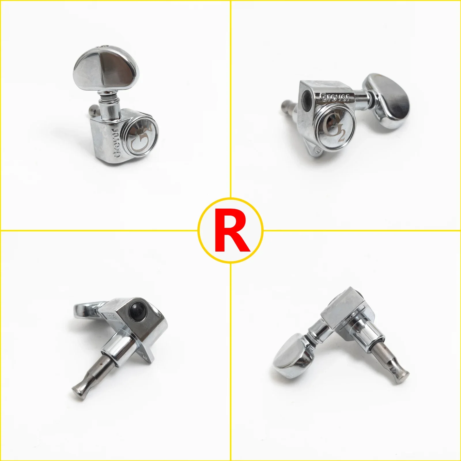 موالف جيتار كروم 301 خيارات كبيرة الحجم 3L3R 6L 6R لترقية أو إصلاح أجزاء الجيتار الكهربائي الصوتي #4