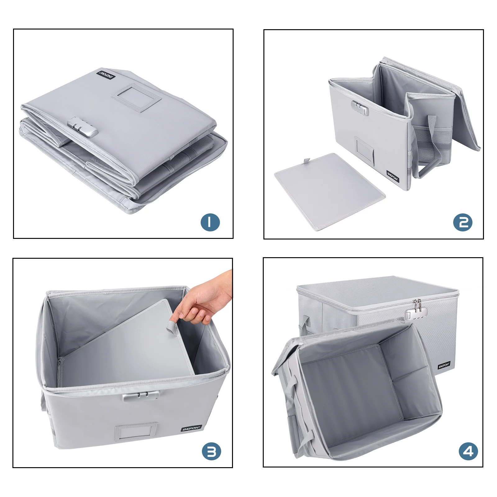 New File Organizer Fire Water Resistant Office Document Storage Boxes Dust-proof Waterproof Fireproof Organizer