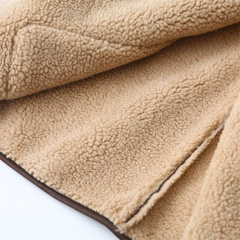 KEYANKETIAN Winter New Women Artificial Fur Collar Single Breasted Pocket Decoration Faux Leather Warm Jacket Women Thick Jacket