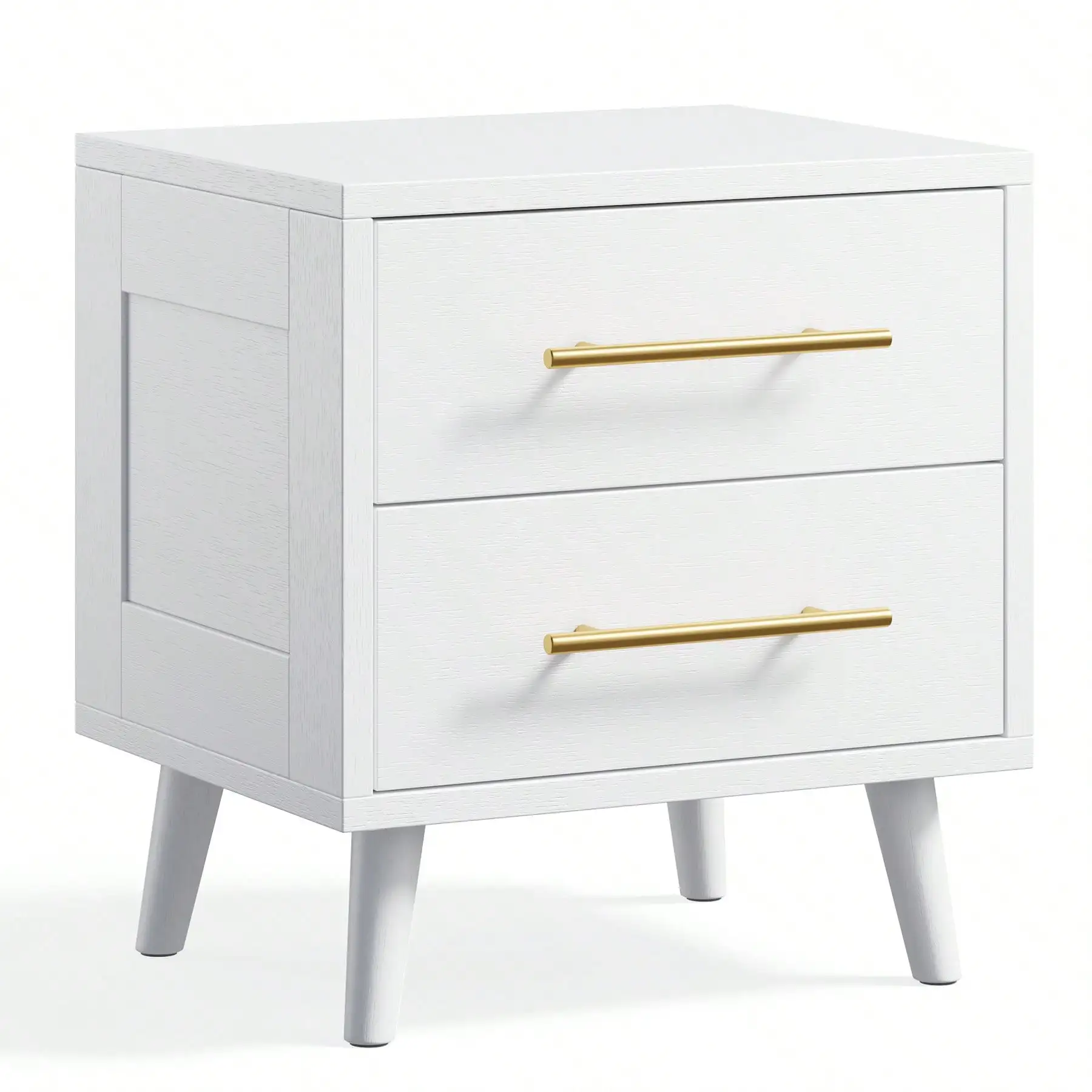Modern Nightstand Bedside Table, Christmas Decor Side End Table For Bedroom With 2 Drawers