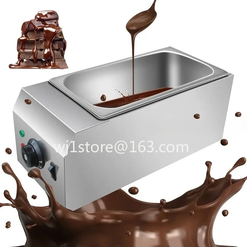 Commercial Electric Chocolate Melter Melting Pot Double Cylinder Electric Water Isolated Chocolate Melting Furnace