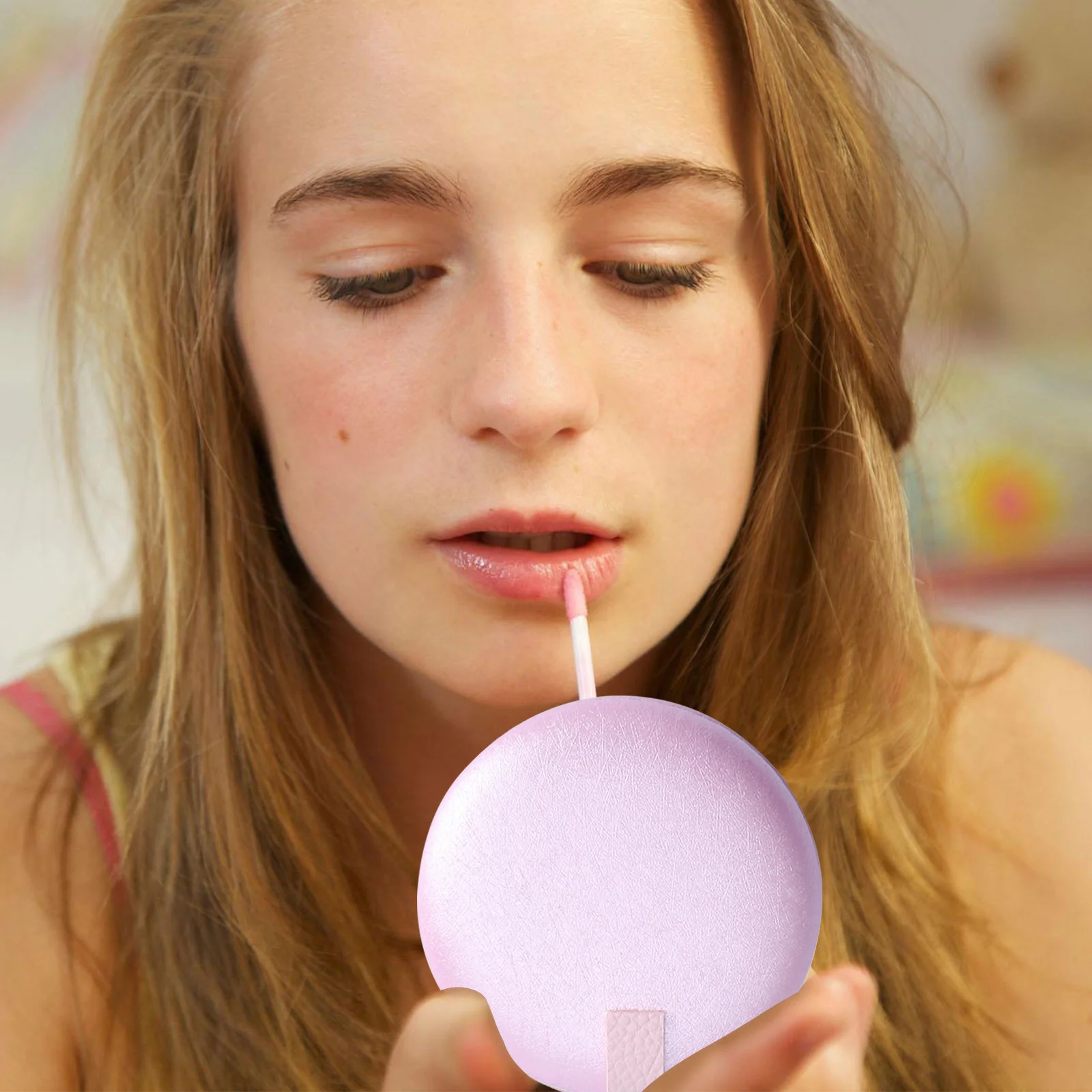 1 Stück Mini-Klappspiegel, doppelseitiger Metall-Schlüsselanhänger, Zubehör, helle, klare Reflexion, bestes Make-up-Erlebnis