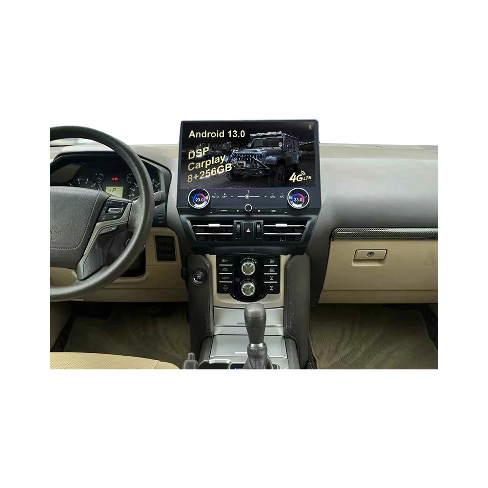 

16,8-дюймовый сенсорный экран, Android 13, автомобильное радио с GPS для Toyota Land Cruiser Prado 120 2002-2009, автомобильная стереосистема, мультимедиа, Carplay