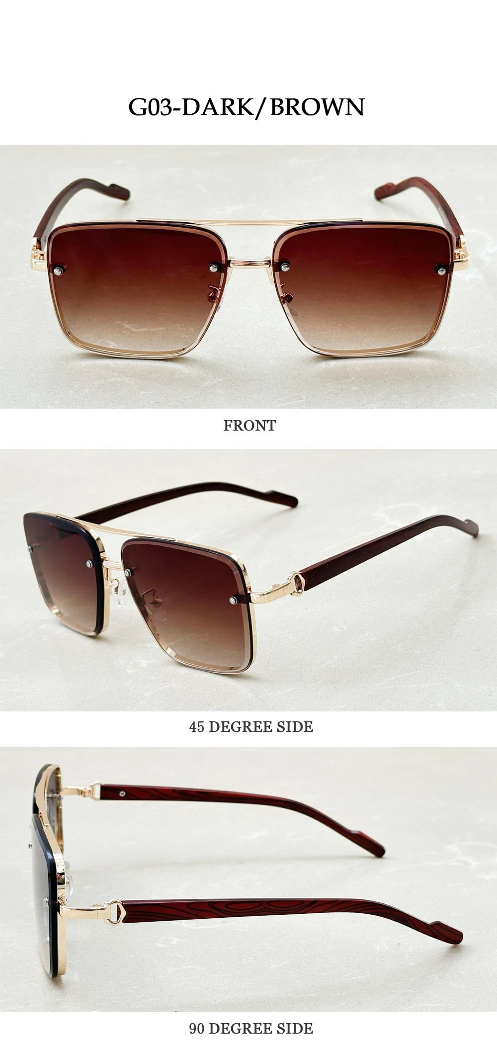 Neue Quadratische Sonnenbrille Für Männer Vintage Outdoor Sonnenbrille Oculos Designer Holz Gläser Sonnencreme Sonne Lentes Dropshipping Gafas – Detail 20