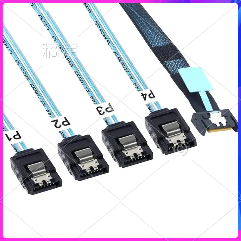 

AP-Slimsas 8654 MCIO 4I 38-контактный к 4X кабель SATA PCIE5.0 PCI-E удлинитель для подключения серверных данных высокоскоростной