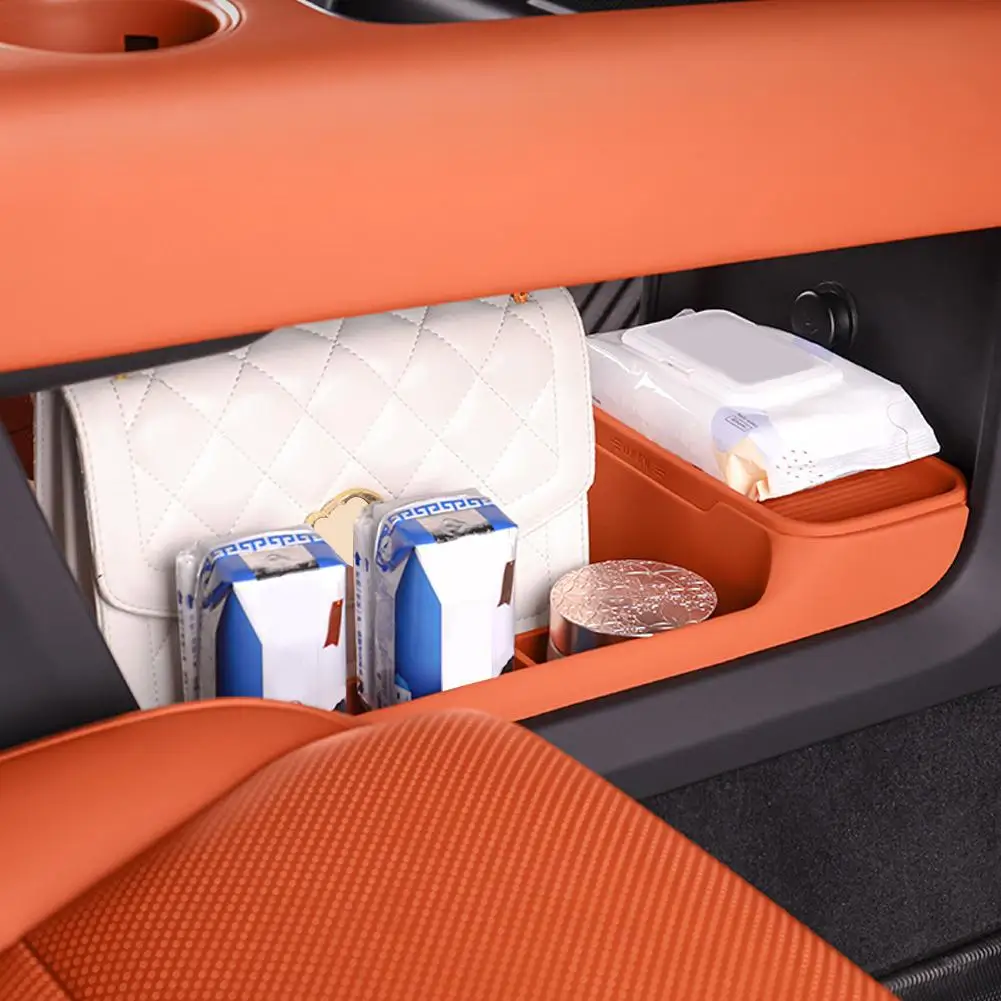 

New Double-layer Storage Box For Lixiang L8 Storage Box Under Center Console Silicone Double Layer Storage Box D7y3