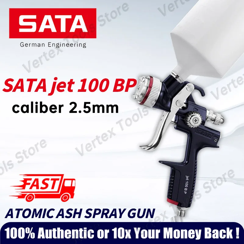 SATAjet 100 BP Spray Gun 2.5mm Nozzle Professional Air Paint Gun for Car Putty Primer Furniture Woodworking Metal Painting Tools
