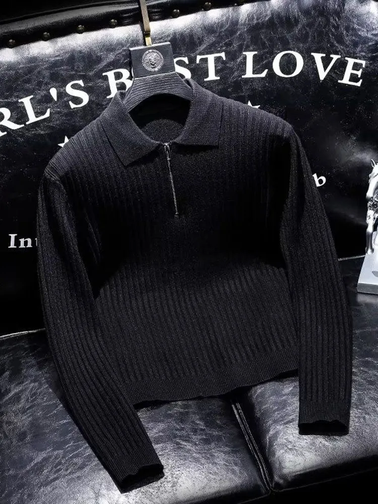 2025 musim semi dan musim gugur tren Fashion baru warna Solid tebal hangat rajut pria kasual longgar nyaman kualitas tinggi Sweater M-4XL