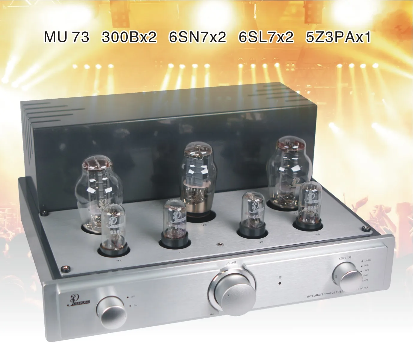 Musicnote MU73  7W*2  fever bile amplifier (HIFI amplifier) 300B bile amplifier single-ended bile amplifier,10HZ~30KHZ